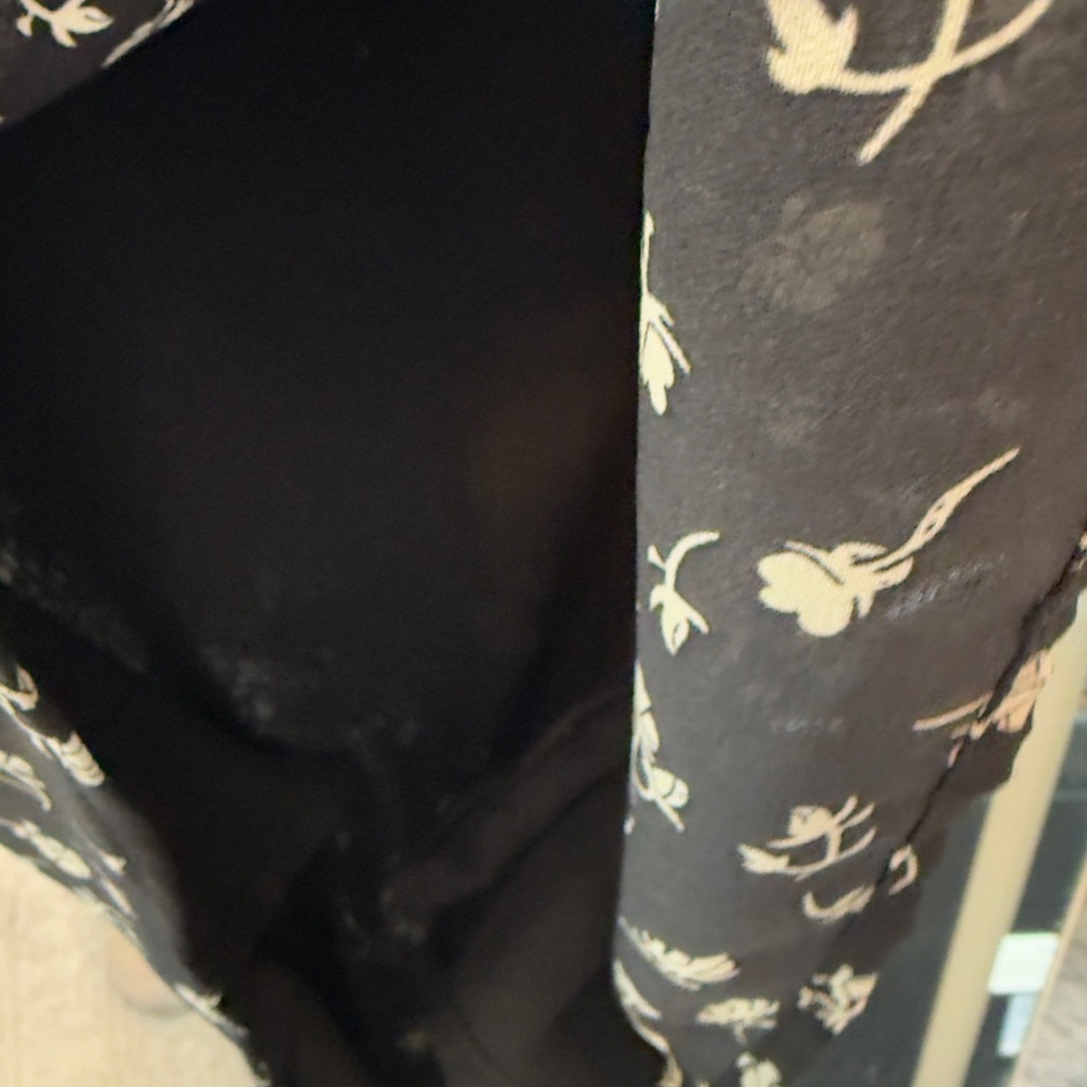 🌺𝐖𝐈𝐋𝐃𝐅𝐎𝐗 𝐁𝐋𝐀𝐂𝐊 𝐒𝐇𝐄𝐄𝐑 𝐋𝐎𝐍𝐆 𝐒𝐋𝐄𝐄𝐕𝐄 𝐓𝐈𝐄 𝐍𝐄𝐂𝐊 𝐖𝐇𝐈𝐓𝐄 𝐅𝐋𝐎𝐑𝐀𝐋 𝐌𝐈𝐍𝐈 𝐃𝐑𝐄𝐒𝐒 - Picture 3 of 6